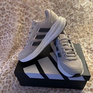 adidas Men’s Light Gray and Black Athletic Sneakers